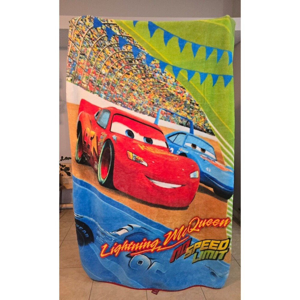 Disney Pixar CARS Providencia Plush Throw Blanket No Speed Limit Thick 59x78